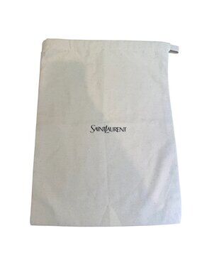 Saint Laurent YSL Logo Cotton Dust Bag Storage Pouch 15.5” x 9.5”